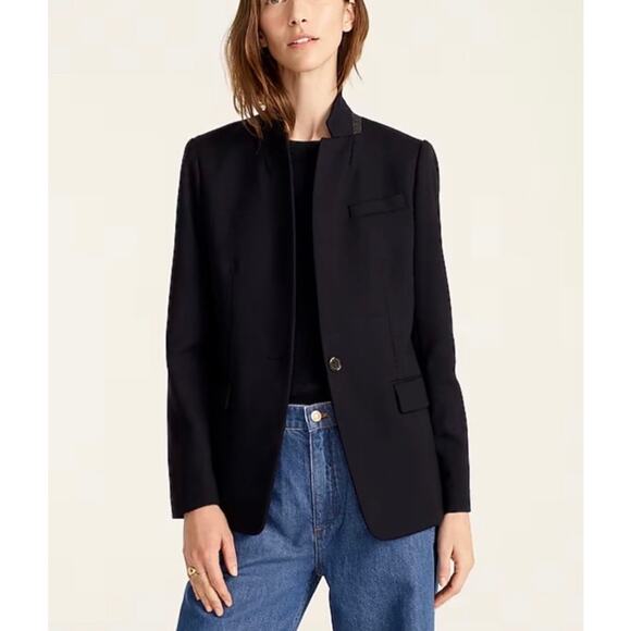J. Crew Regent Wool Blazer Black size 2 - Picture 1 of 5